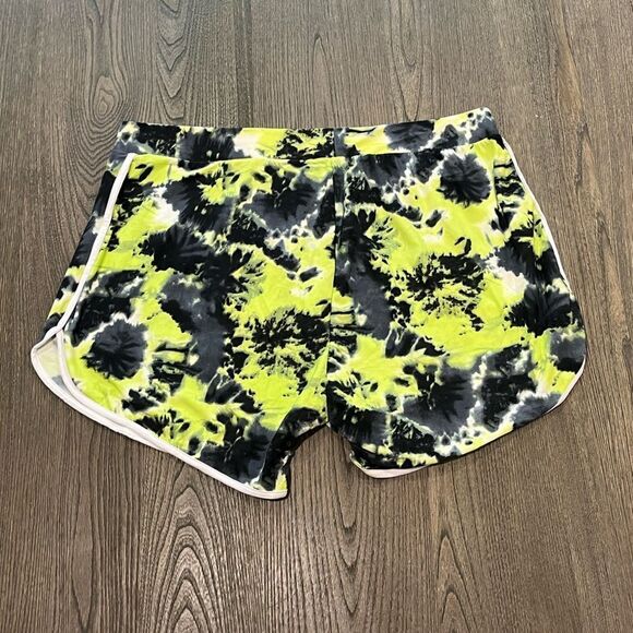 NWOT AQ Sport Yellow Black Tie Dye Athletic Gym Shorts Size 3X - Picture 4 of 4